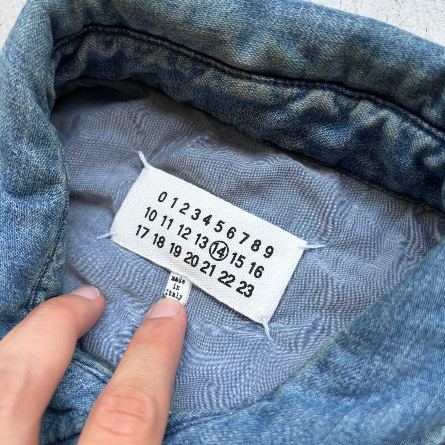 Maison Margiela FW19 Quilted Denim Jacket (41)