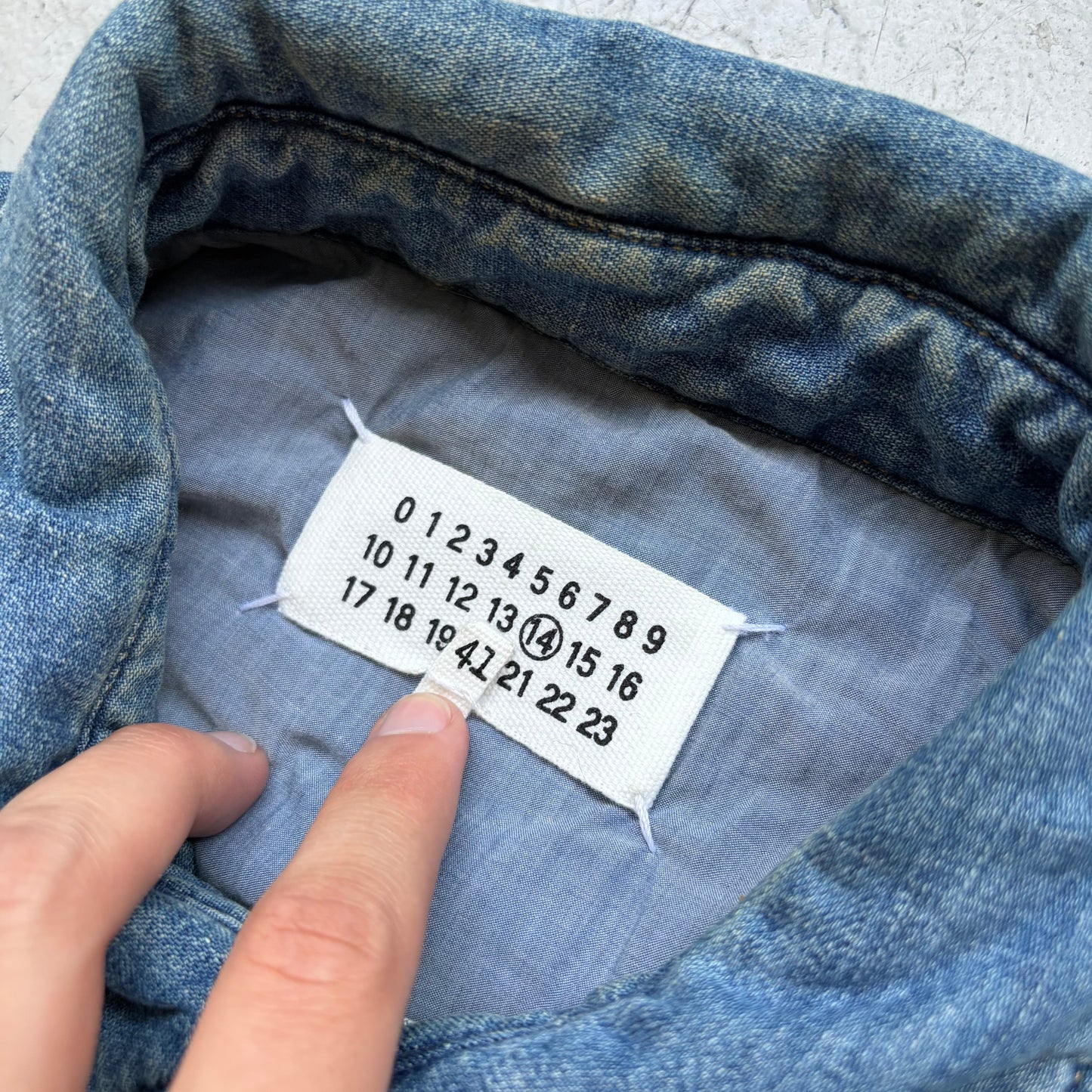 Maison Margiela FW19 Quilted Denim Jacket (41)