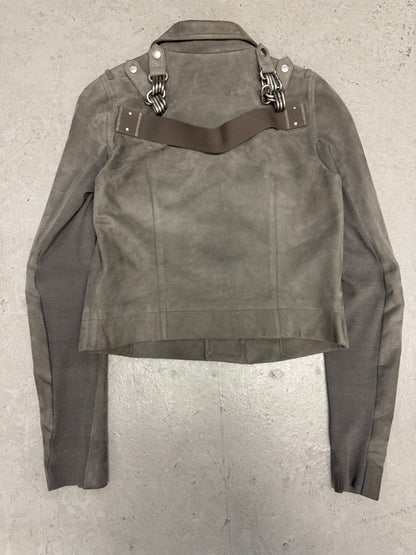 Rick Owens FW19 Larry Grey Suede Stooges Jacket (44)