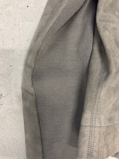 Rick Owens FW19 Larry Grey Suede Stooges Jacket (44)