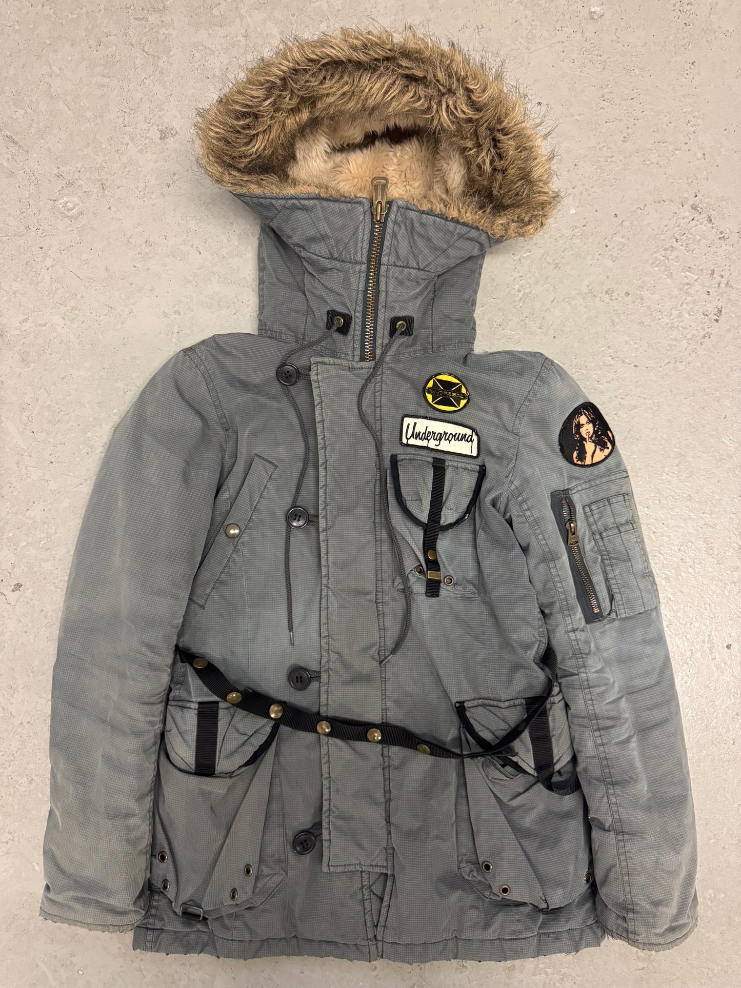 Hysteric Glamour Fur Hooded Cargo Parka (S)