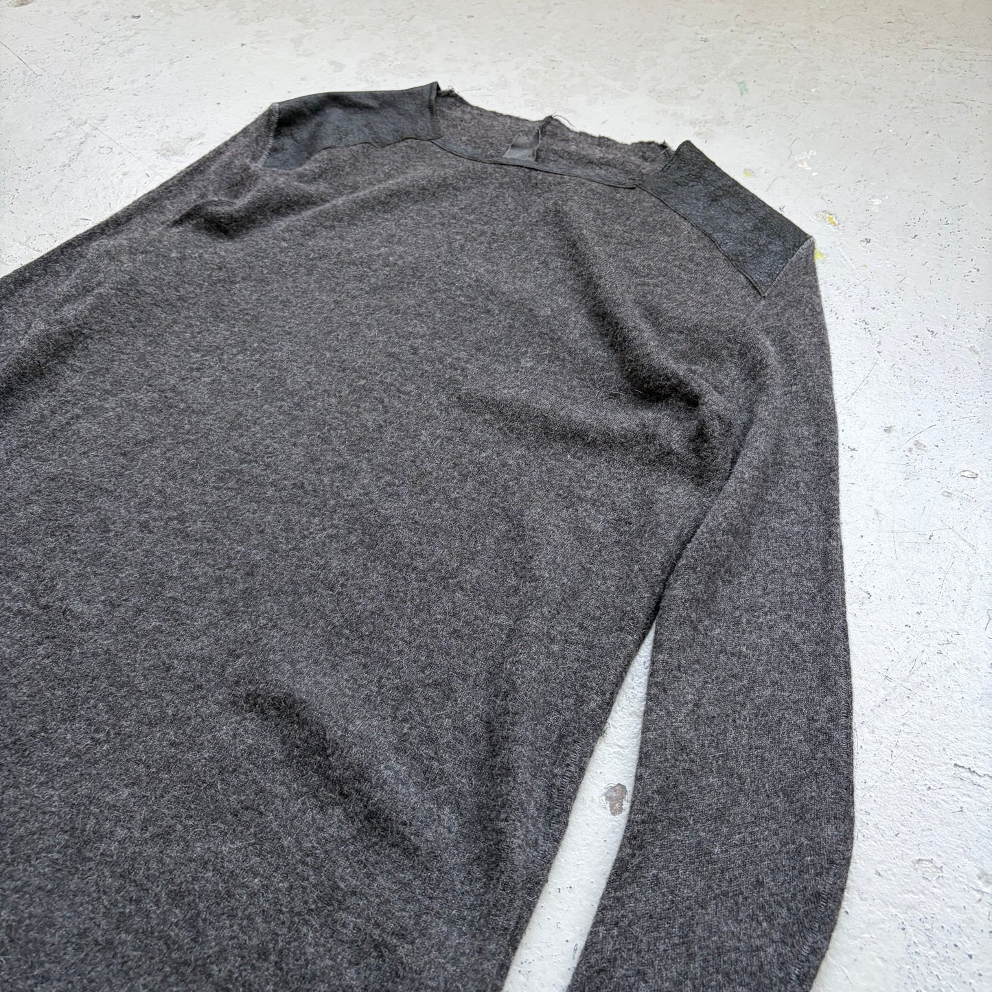 10Sei0otto Leather Shoulder Sweater (L)