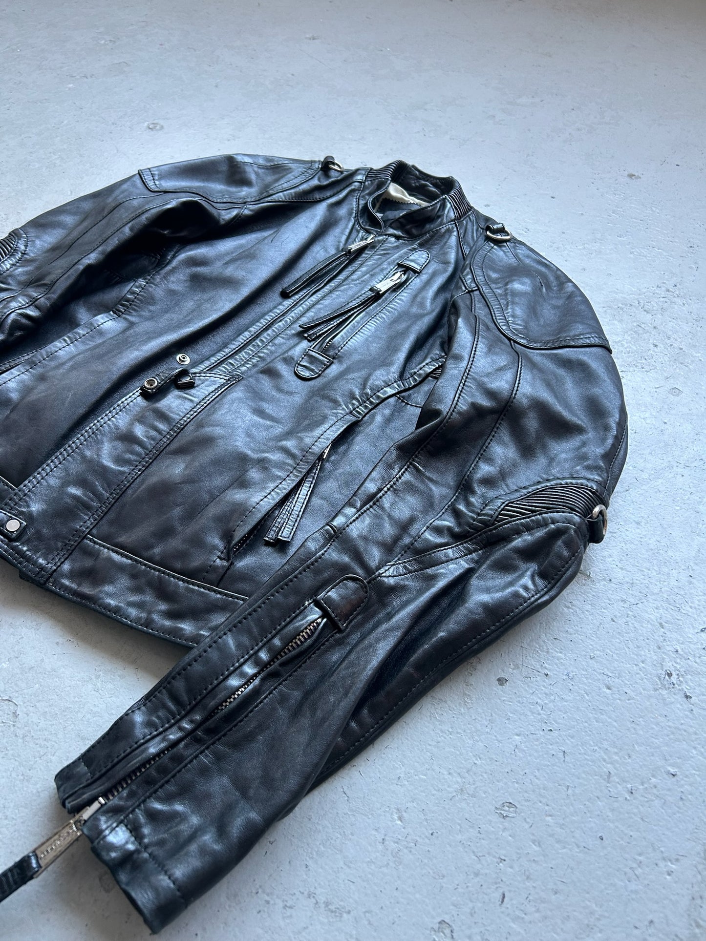 D Squared Black Leather Jacket (48)