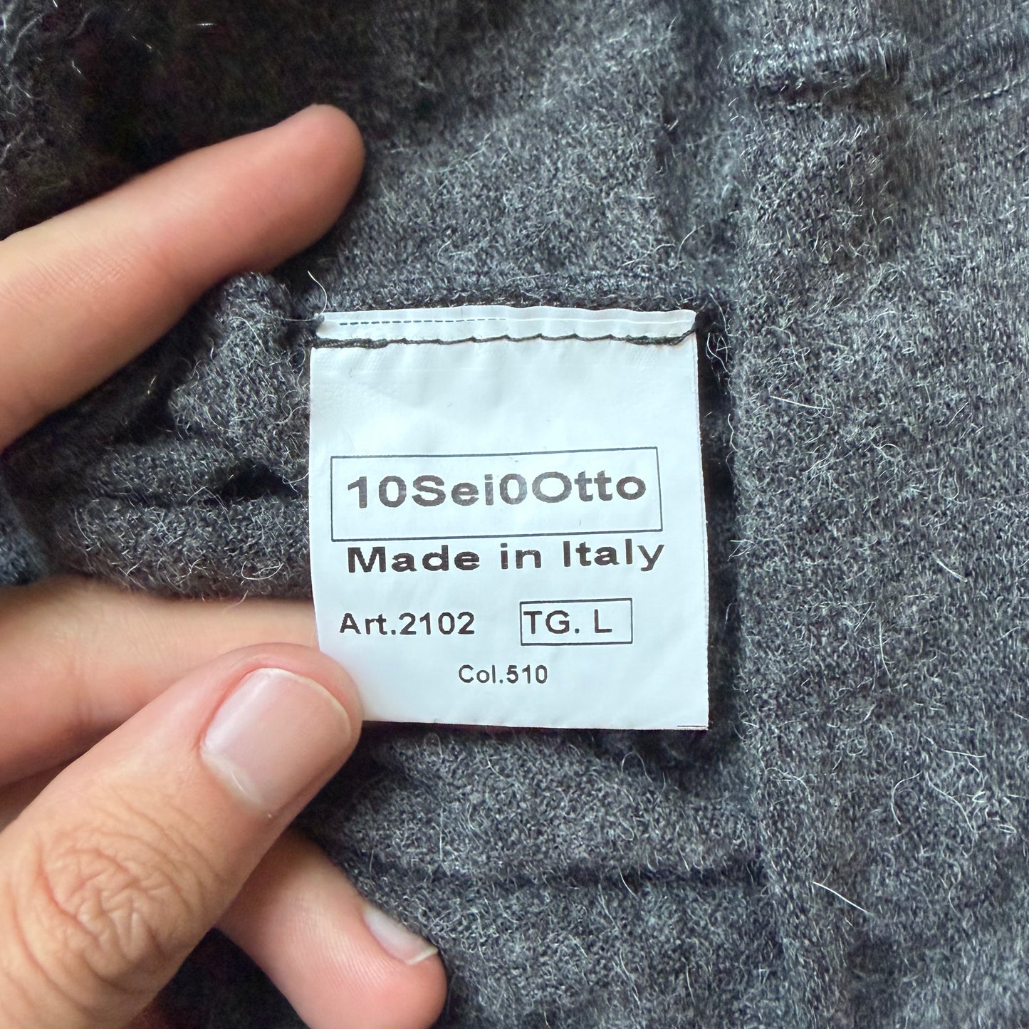10Sei0otto Leather Shoulder Sweater (L)