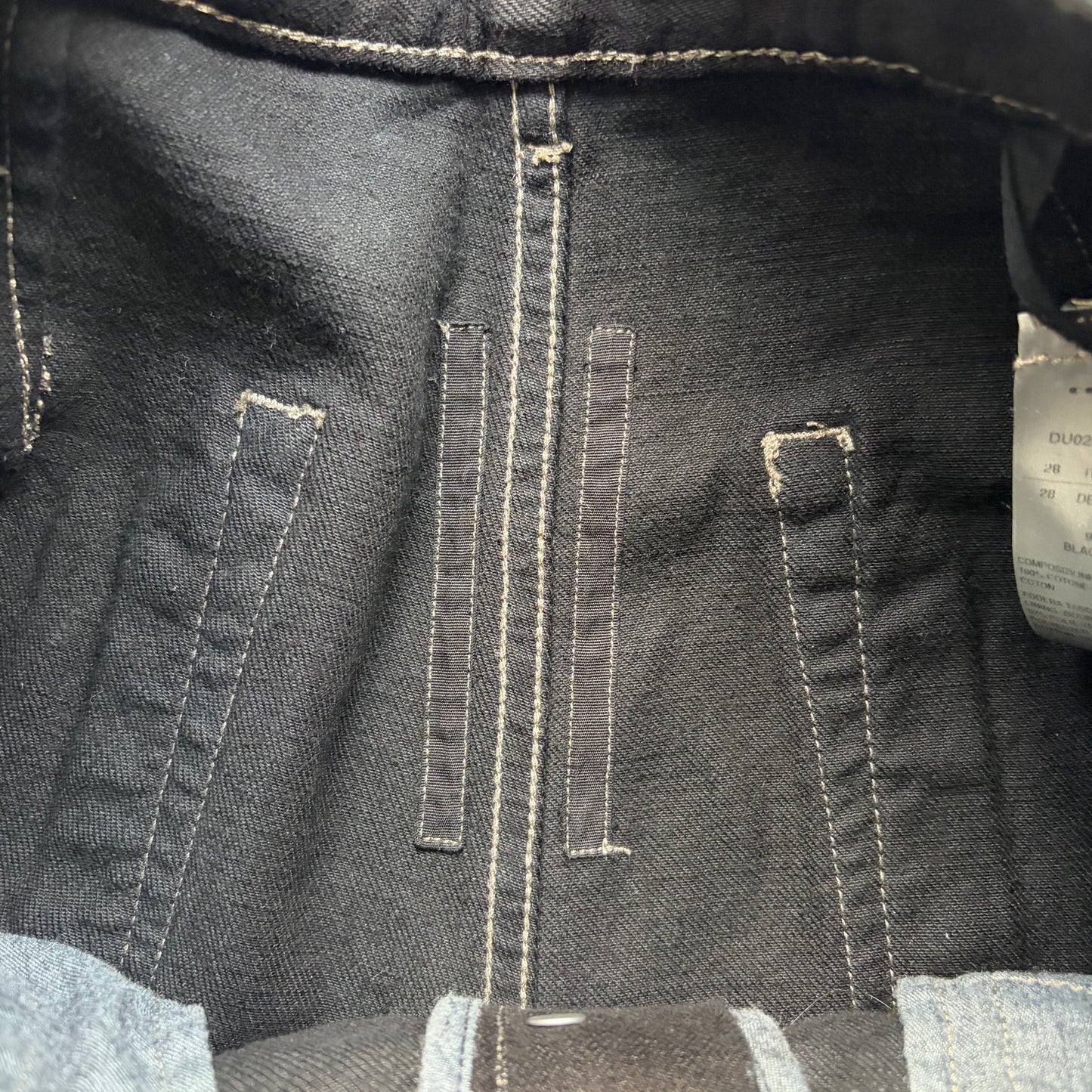 Rick Owens DRKSHDW Waxed Geth Cut Jeans (28)