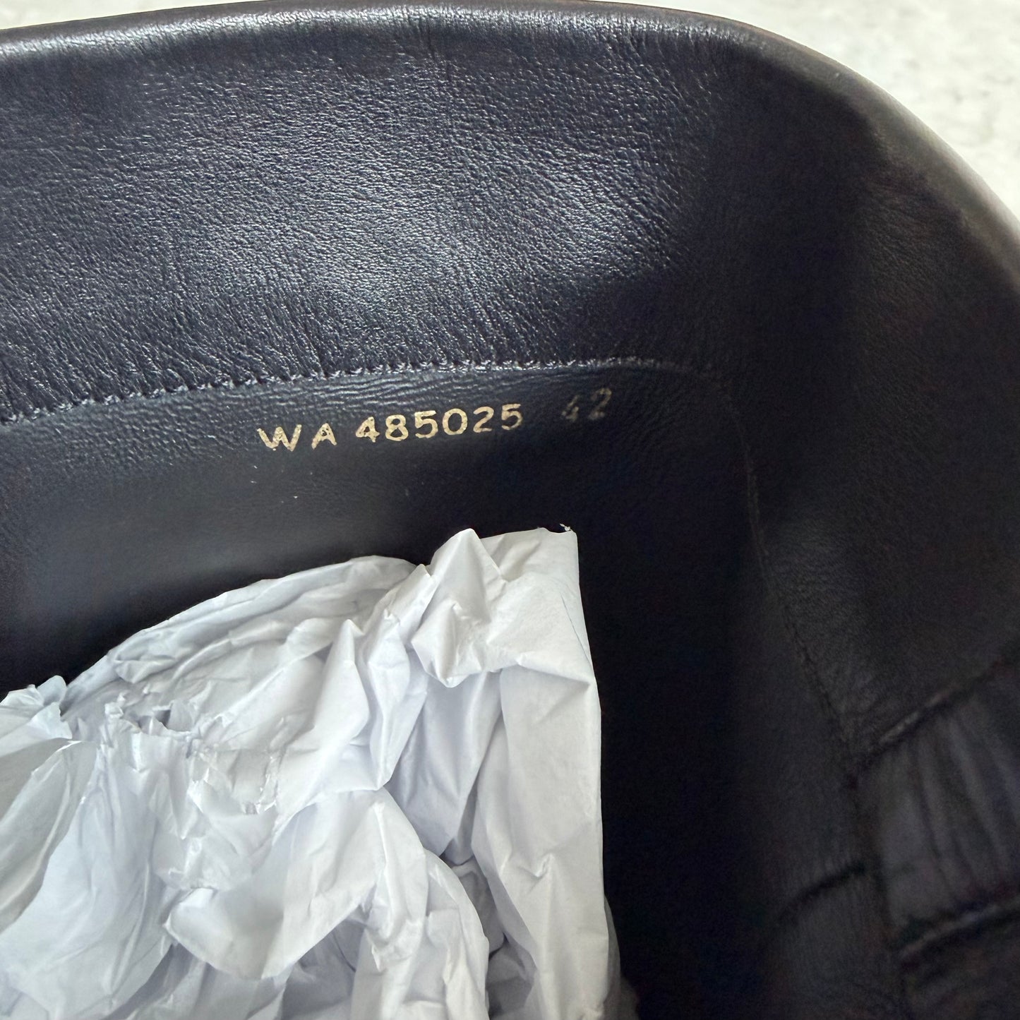 Saint Laurent Paris Matt 25 Black Leather Boots (42)