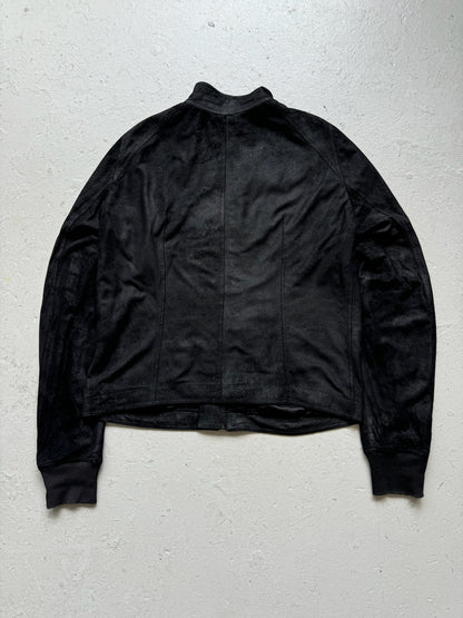 Rick Owens SS22 FOGACHINE Blitstered Lamb Skin Leather Jacket (54)