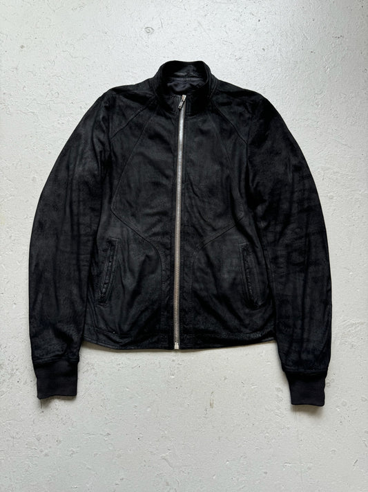 Rick Owens SS22 FOGACHINE Blitstered Lamb Skin Leather Jacket (54)