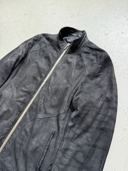 Rick Owens SS22 FOGACHINE Blitstered Lamb Skin Leather Jacket (54)