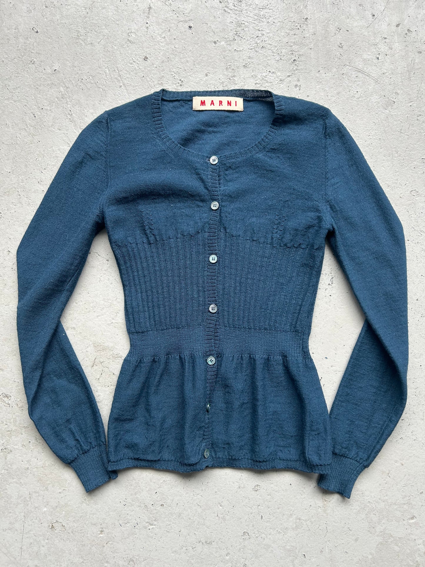 Marni Teal Cardigan (40)