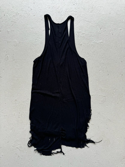 Rick Owens Distressed Black Tank Top (M)