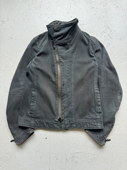 Sïva Asymetrical Zip Up Denim Jacket (2)