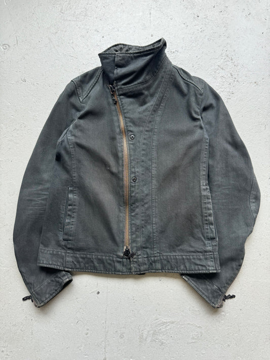 Sïva Asymetrical Zip Up Denim Jacket (2)