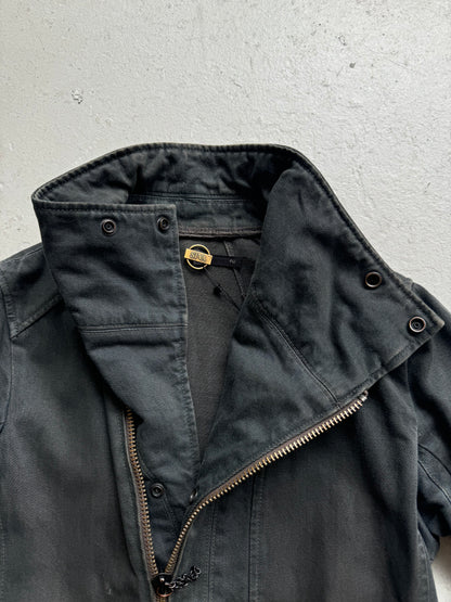 Sïva Asymetrical Zip Up Denim Jacket (2)