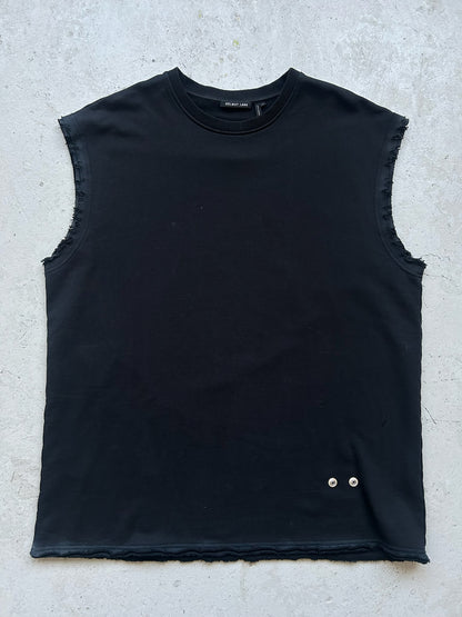Helmut Lang Black Cotton Sleeveless Tank (L)