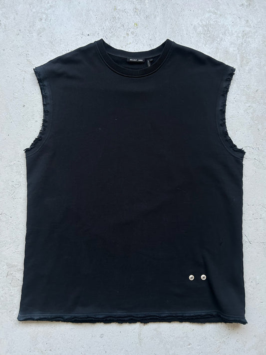 Helmut Lang Black Cotton Sleeveless Tank (L)