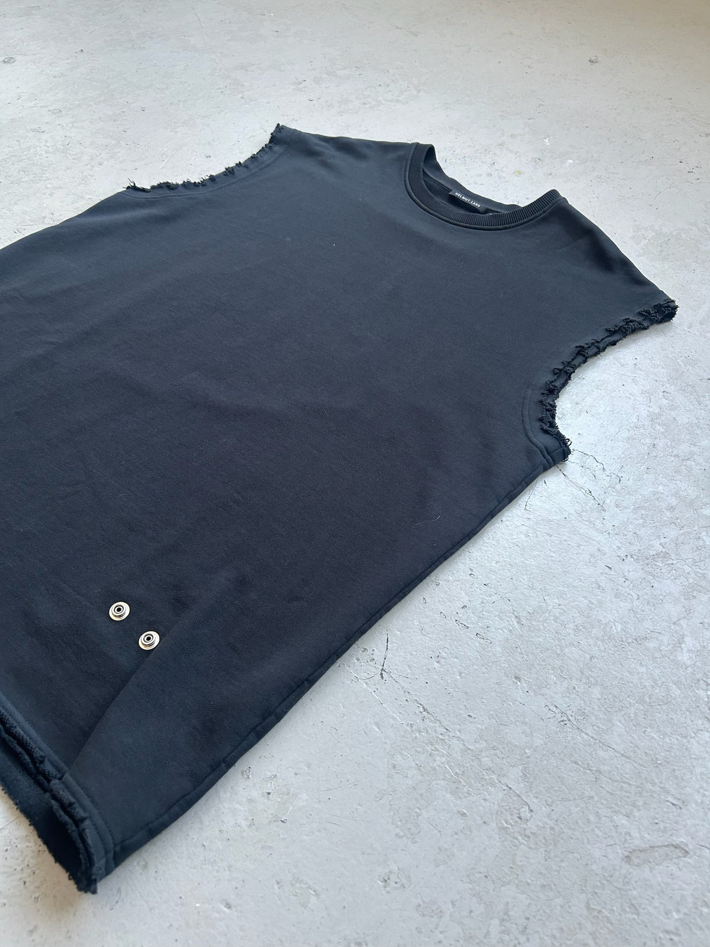 Helmut Lang Black Cotton Sleeveless Tank (L)