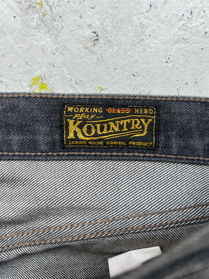 Kapital Monkey Cisco Gem Studded Black Denim (38)