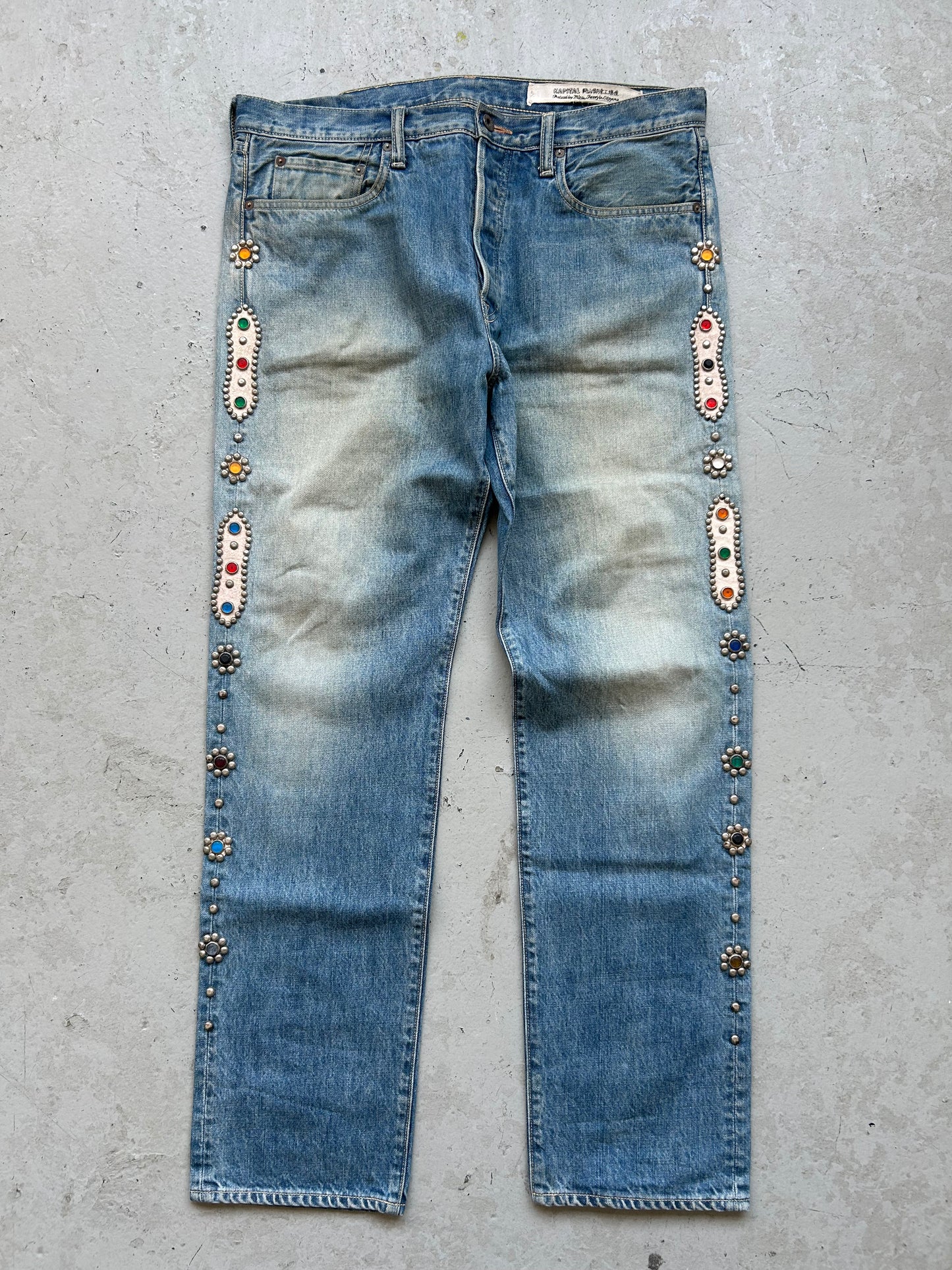 Kapital Monkey Cisco Gem Studded Blue Denim (36)