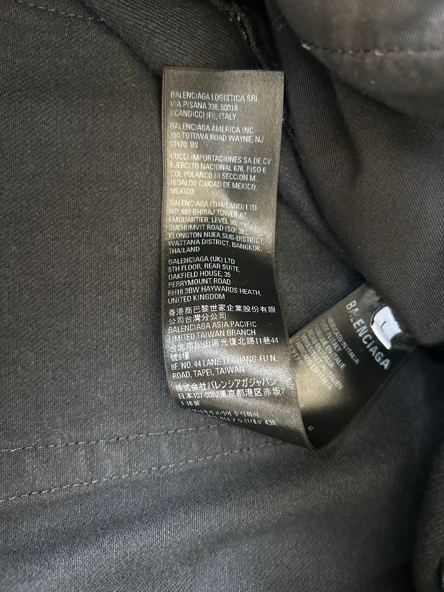 Balenciaga Lost Tape Black Denim (L)