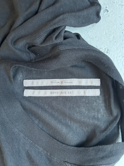 Rick Owens EDFU SS23 Black Cotton Short Sleeve Shirt (S)