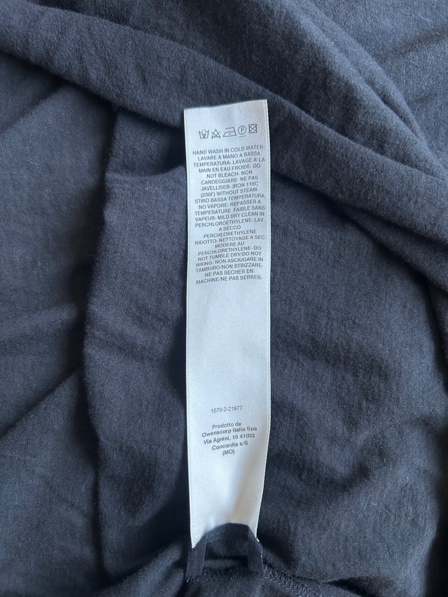 Rick Owens EDFU SS23 Black Cotton Short Sleeve Shirt (S)