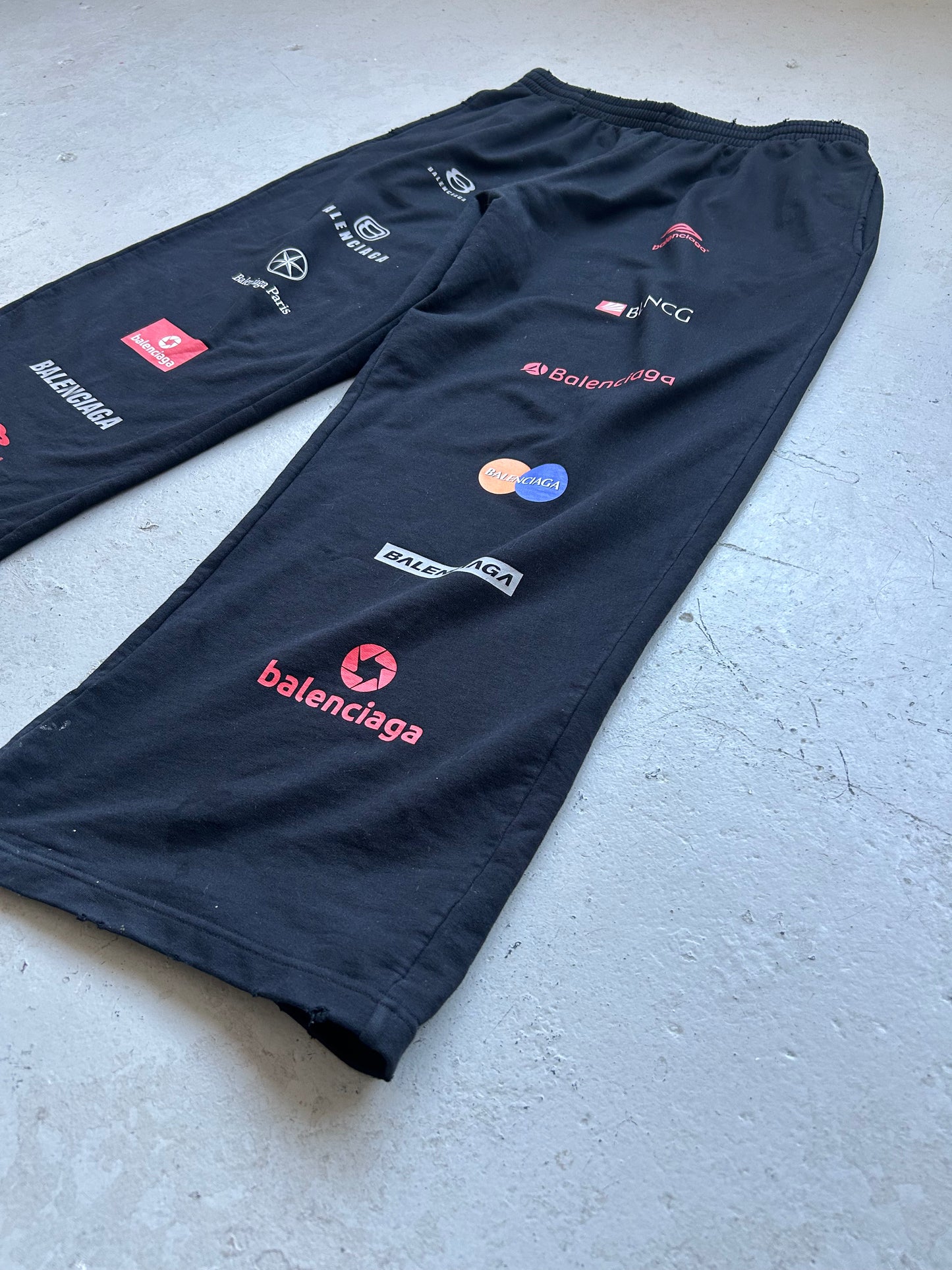 Balenciaga Top League Logo Black Sweatpants (XXL)