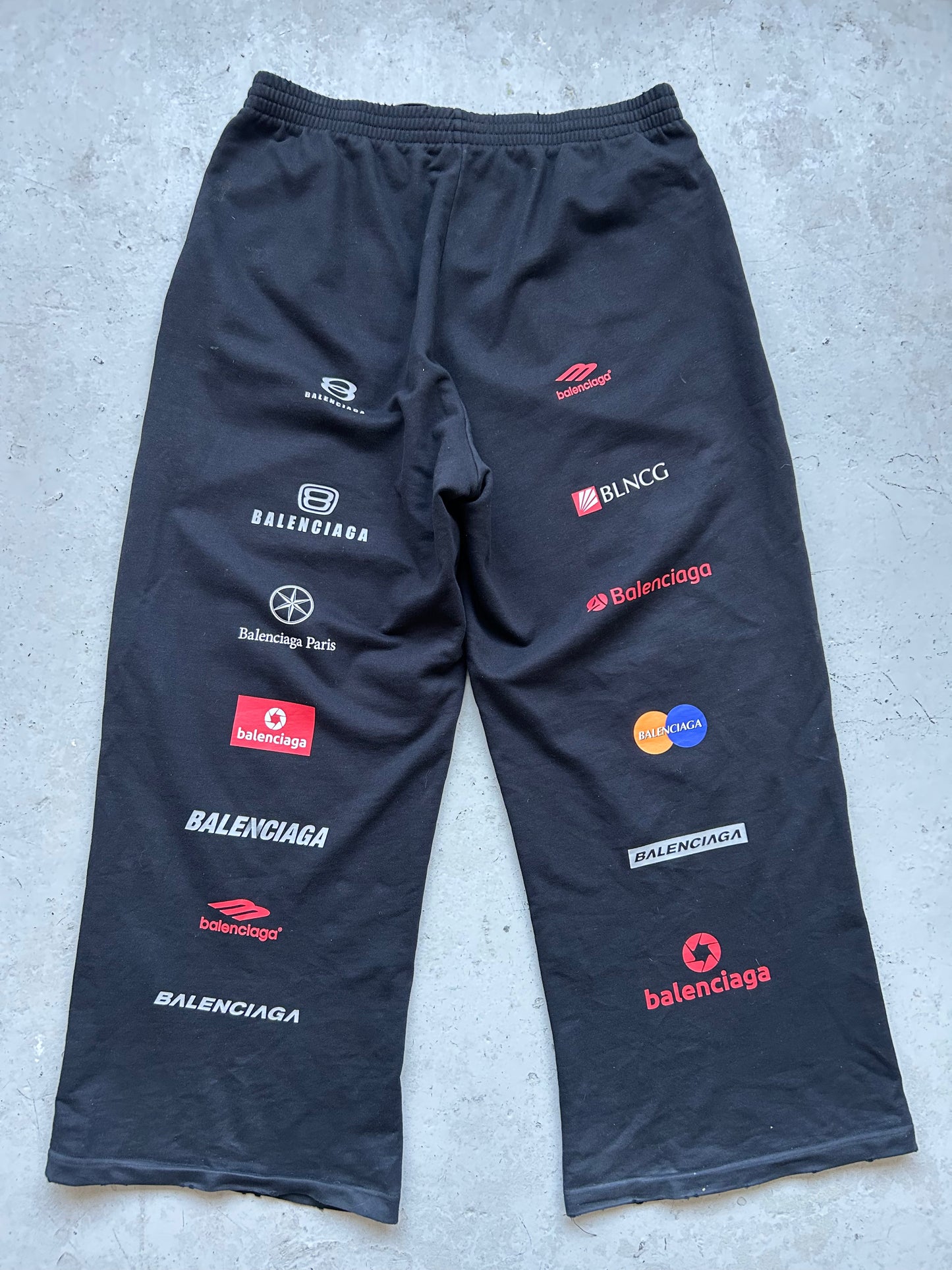 Balenciaga Top League Logo Black Sweatpants (XXL)
