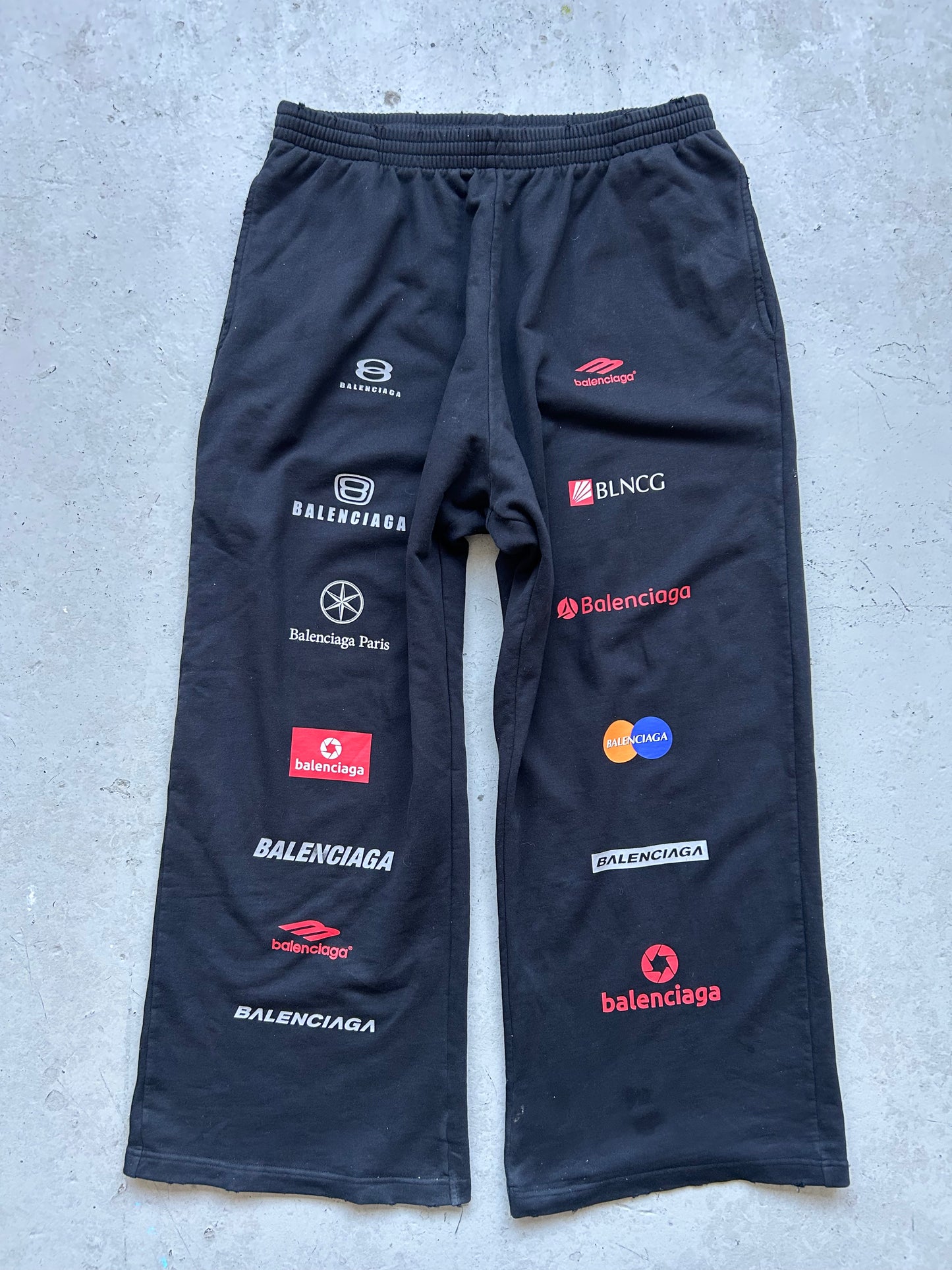 Balenciaga Top League Logo Black Sweatpants (XXL)