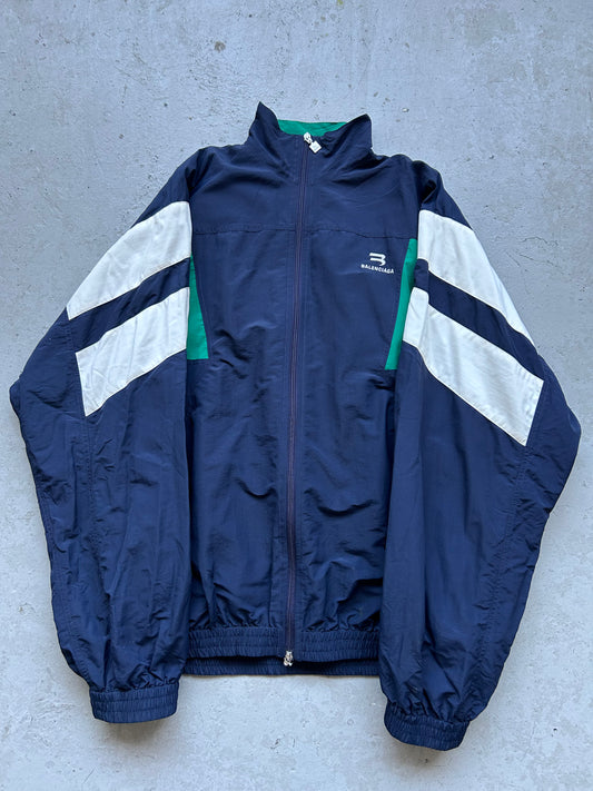 Balenciaga FW21 Sporty Color Block Nylon Track Jacket (48)