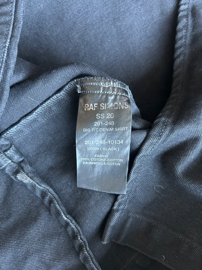 Raf Simons SS20 Black Big Fit Denim Shirt (S)