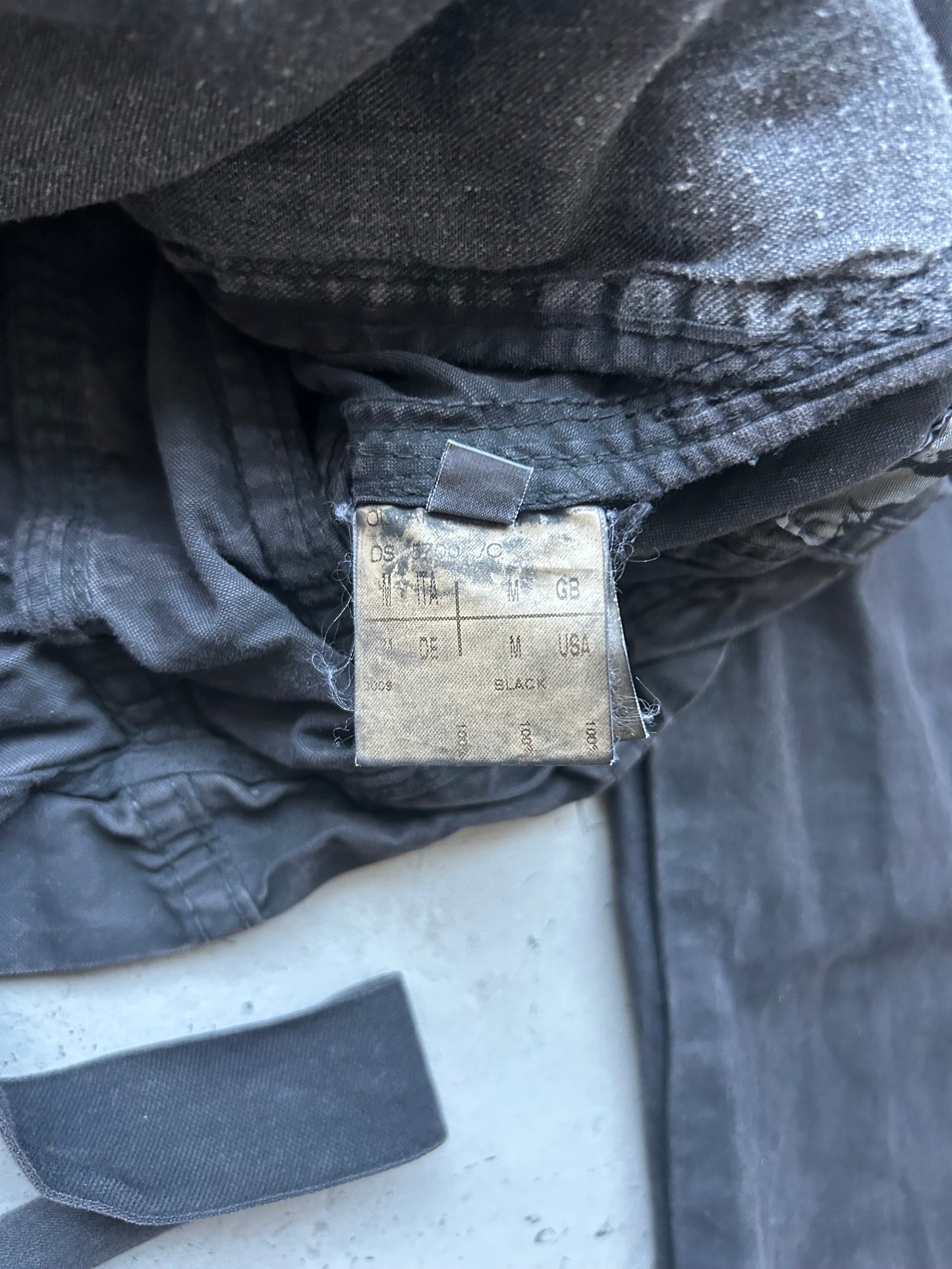 Rick Owens Drkshdsw SS09 Black Spiral Denim Jacket (M)