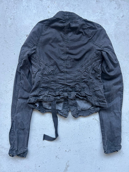 Rick Owens Drkshdsw SS09 Black Spiral Denim Jacket (M)