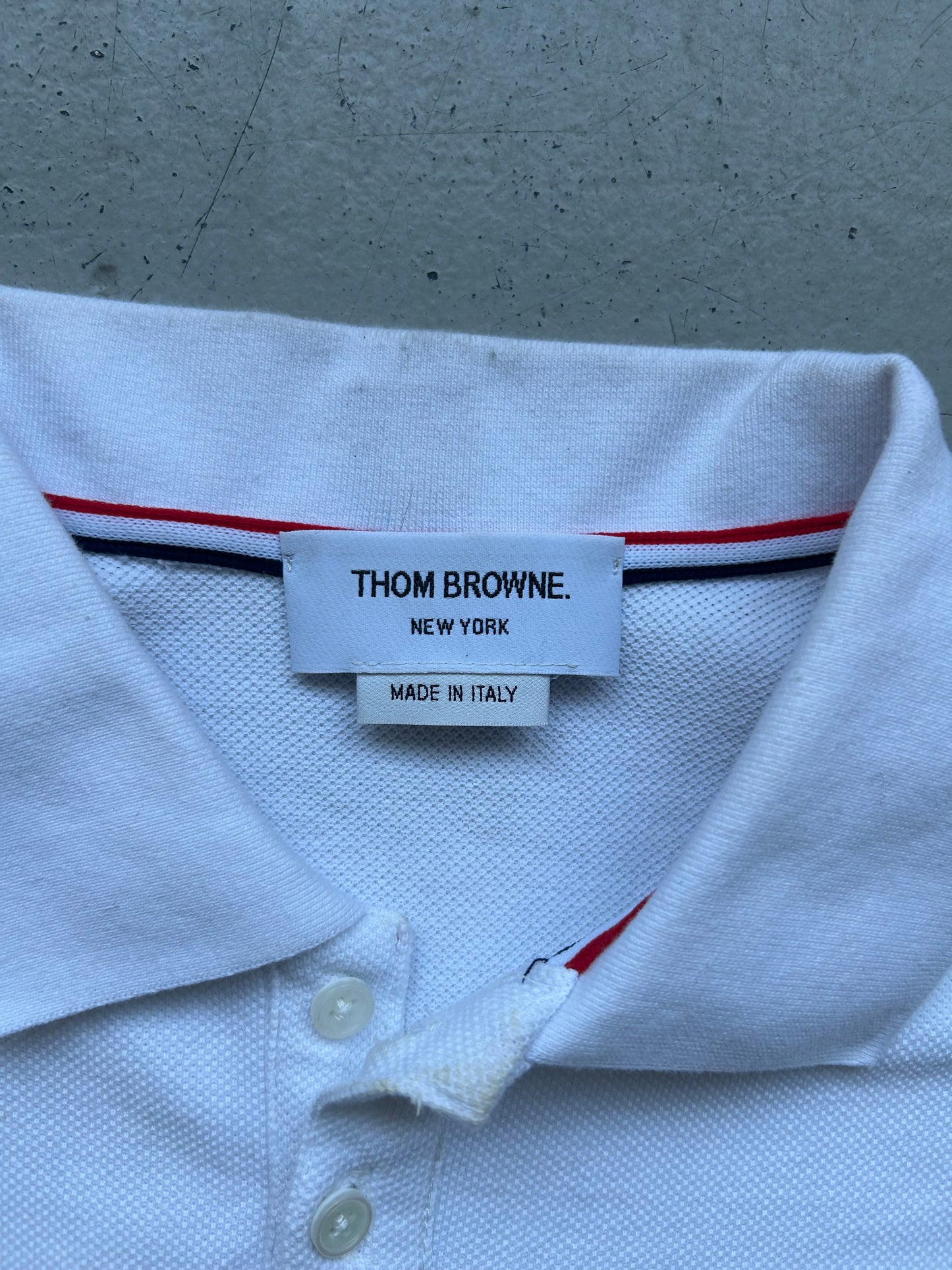 Thom Browne Stripe White Polo (2)