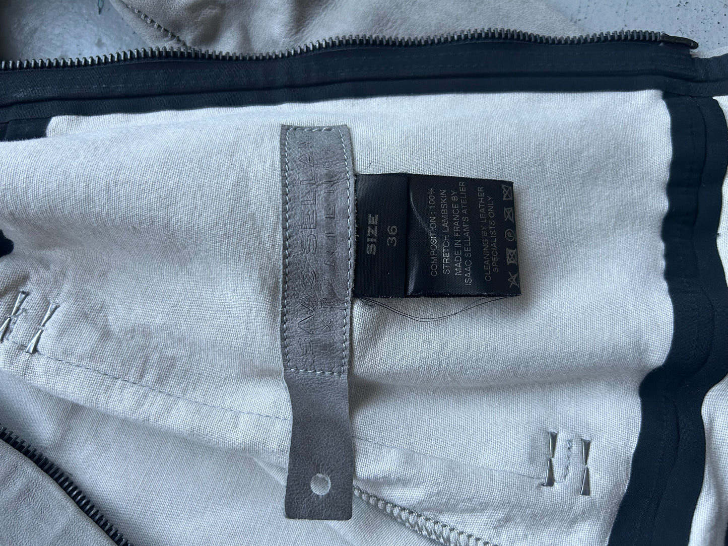 Isaac Sellam Stretch Lambskin Staple Jacket (36)
