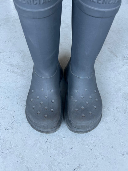 Balenciaga Croc Grey Boots (41)