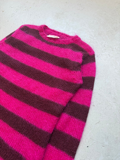 Maison Martin Margiela Miss Deanna Striped Mohair Sweater (M)