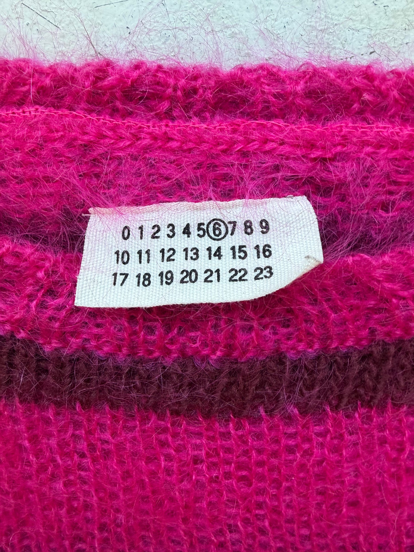 Maison Martin Margiela Miss Deanna Striped Mohair Sweater (M)