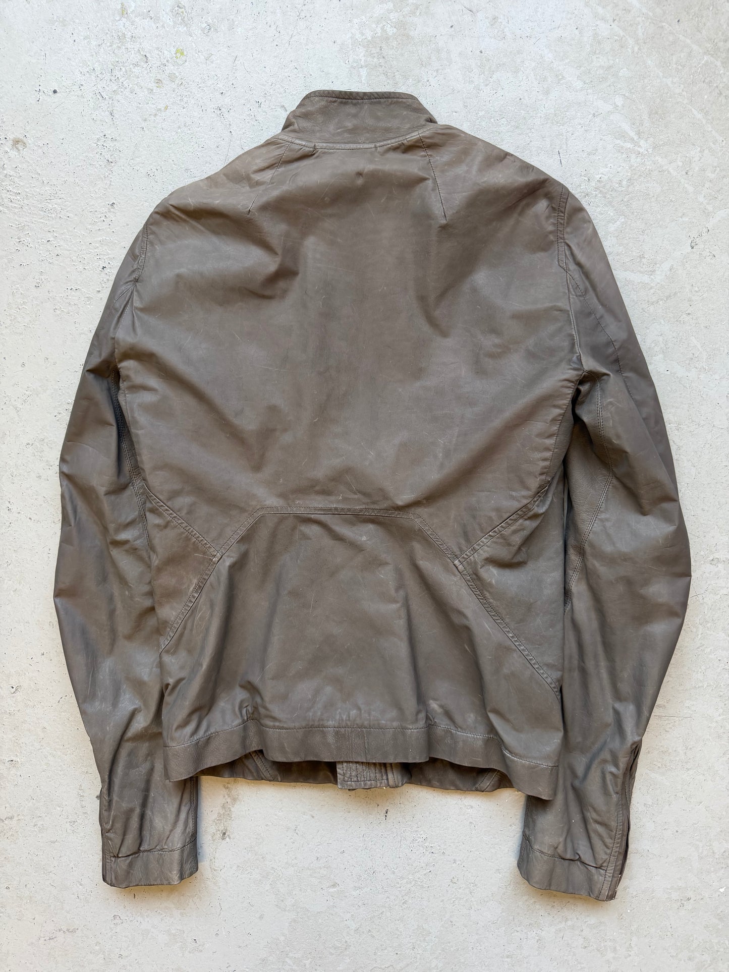 Rick Owens Globa Lamb Leather Jacket (50)