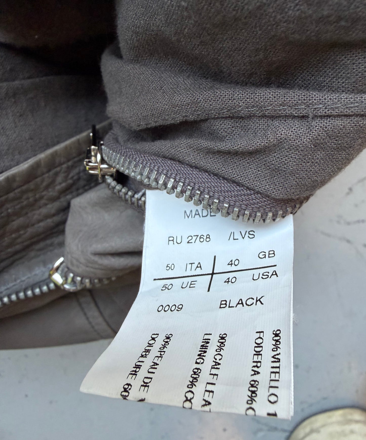 Rick Owens Globa Lamb Leather Jacket (50)