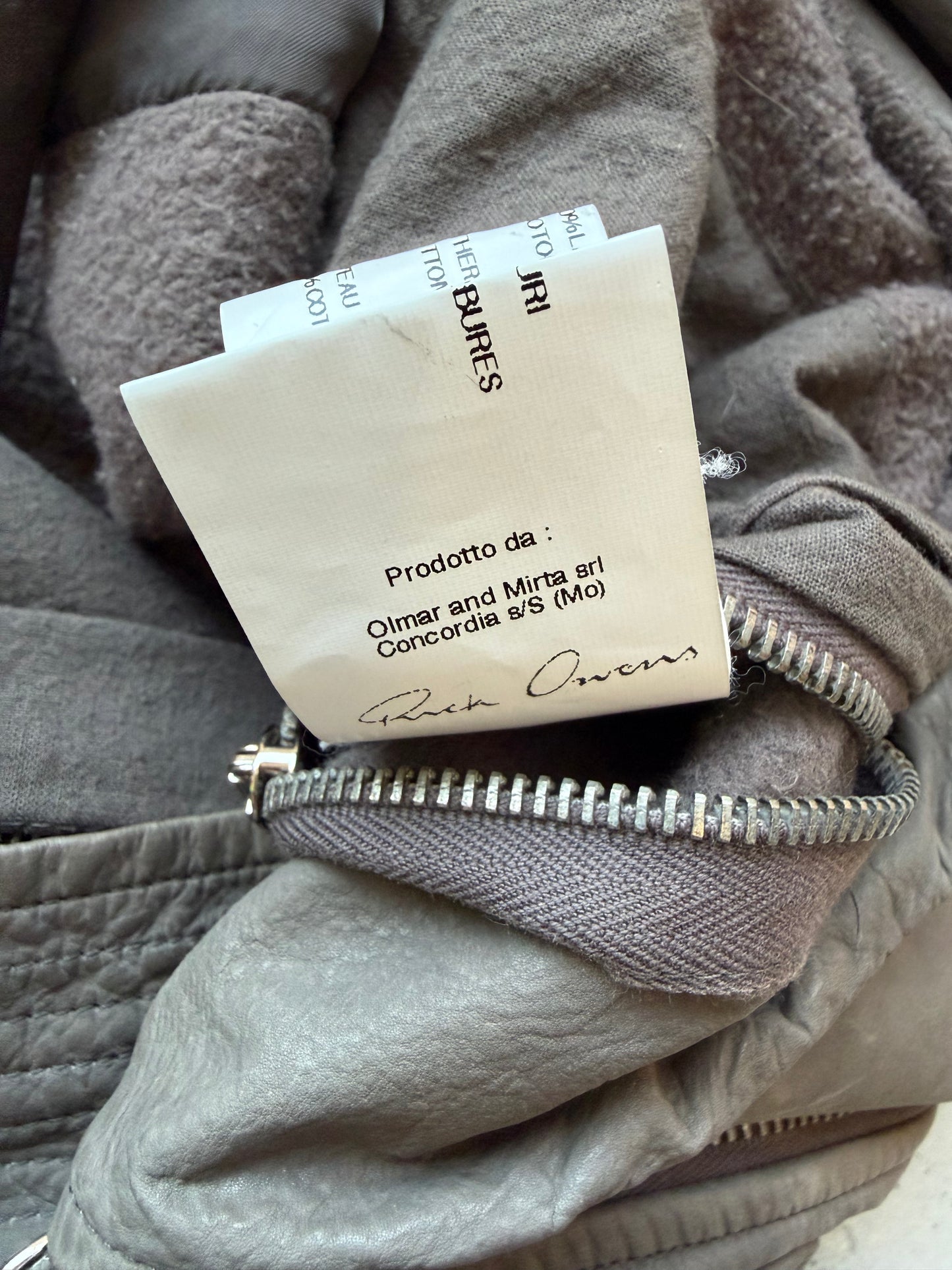 Rick Owens Globa Lamb Leather Jacket (50)