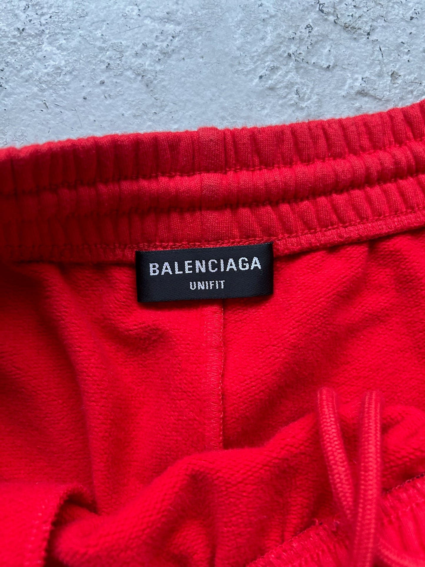 Balenciaga 3B Logo Red Cotton Shorts (L)