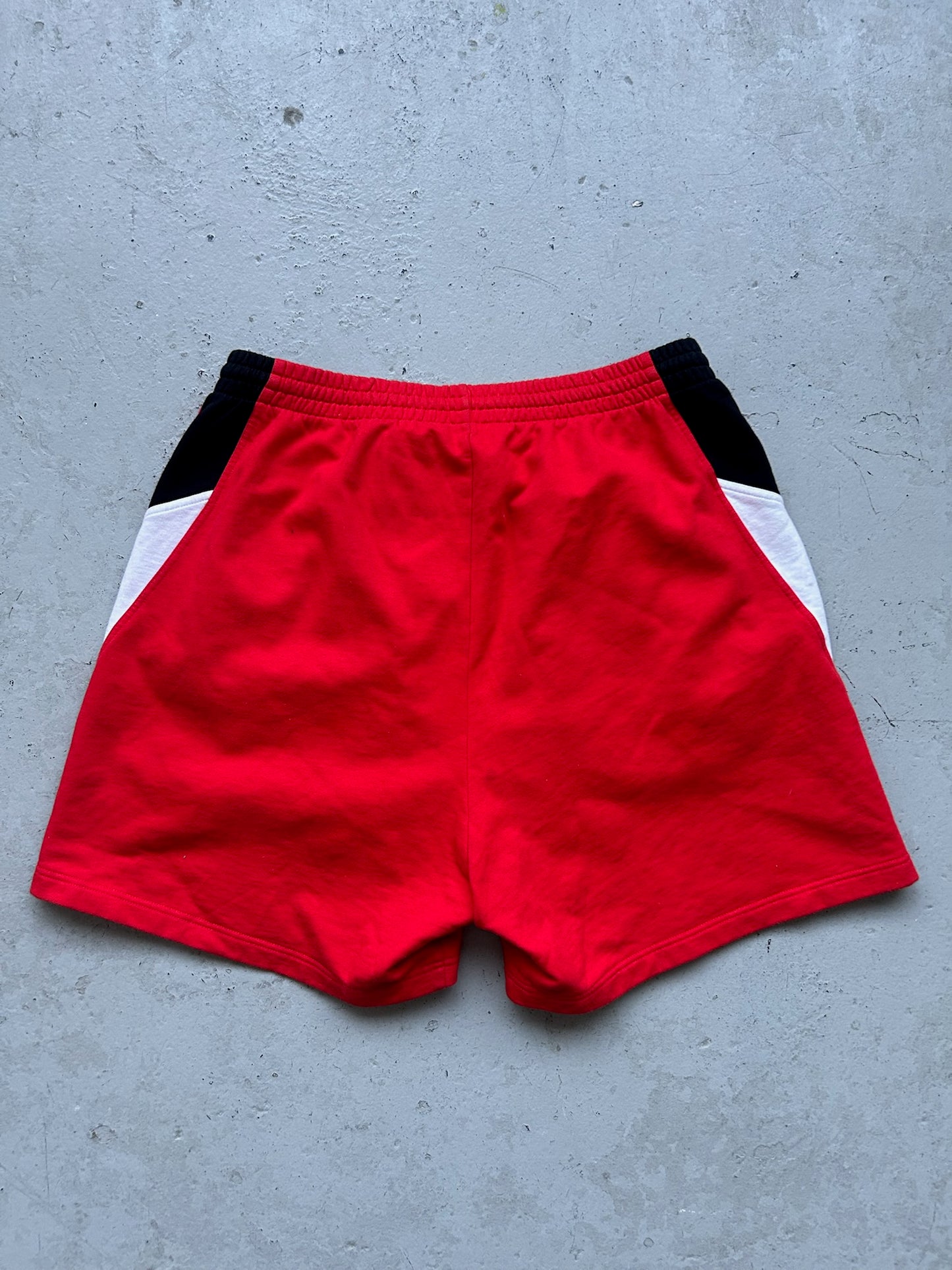 Balenciaga 3B Logo Red Cotton Shorts (L)