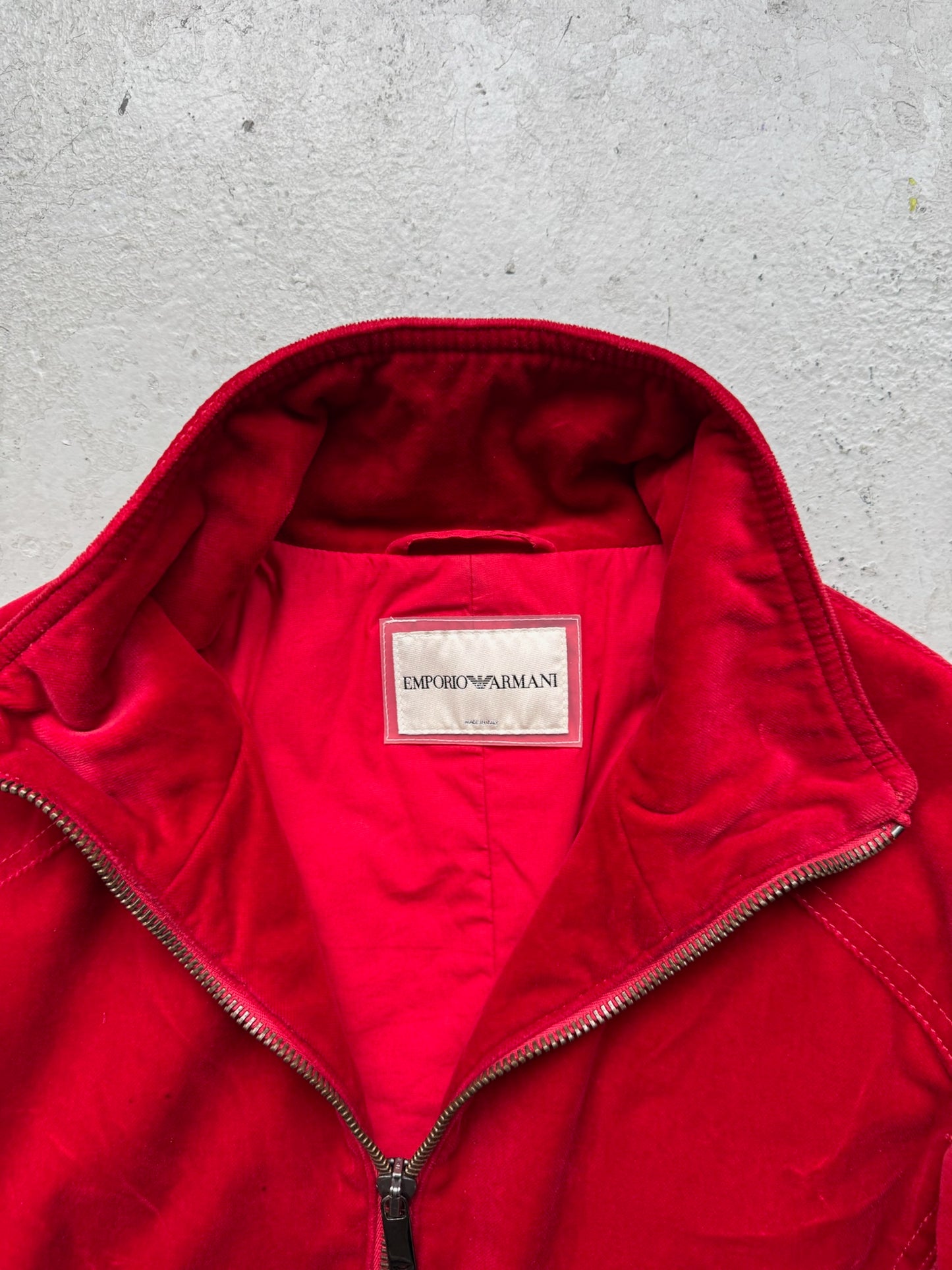 Emporio Armani Red Suede Jacket (46)