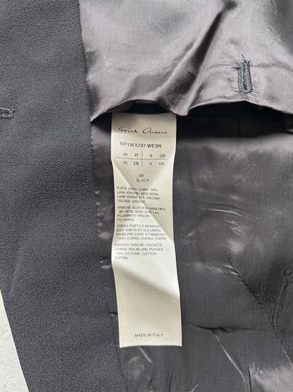 Rick Owens FW19 LARRY Black Blazer (40)