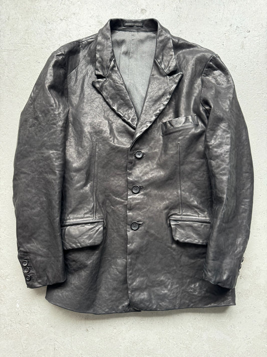 Yohji Yamamoto x Isamu Katayama Backlash Calf Leather Blazer (2)