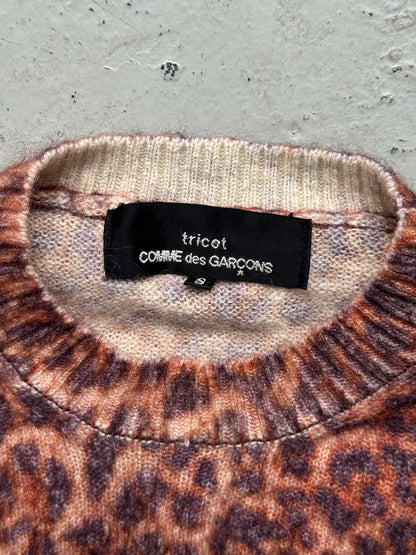 Comme Des Garcons Tricot AD2019 Cheetah Print Sweater (S)