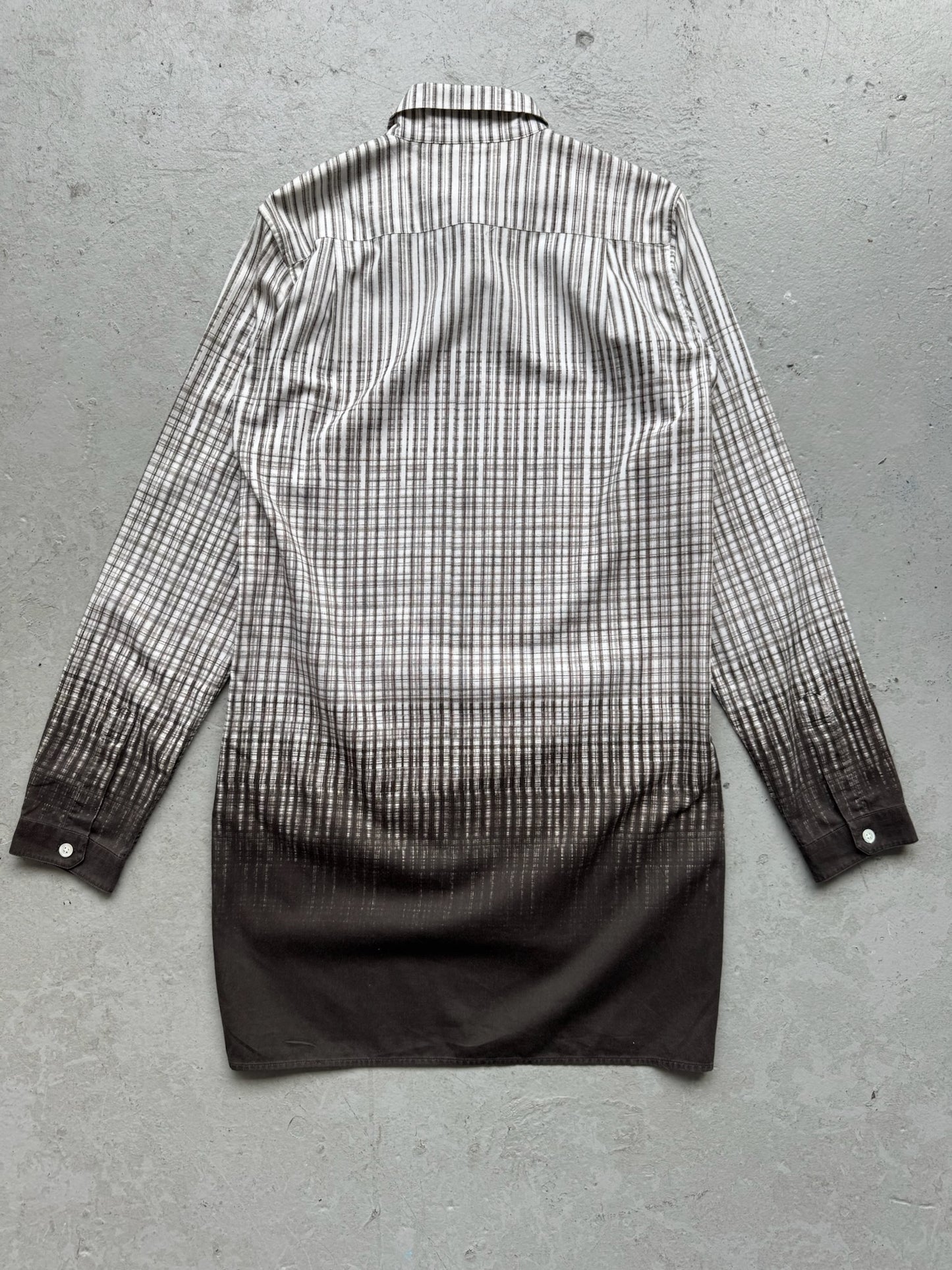 Ann Demeulemeester White Gradient Button Up (XS)