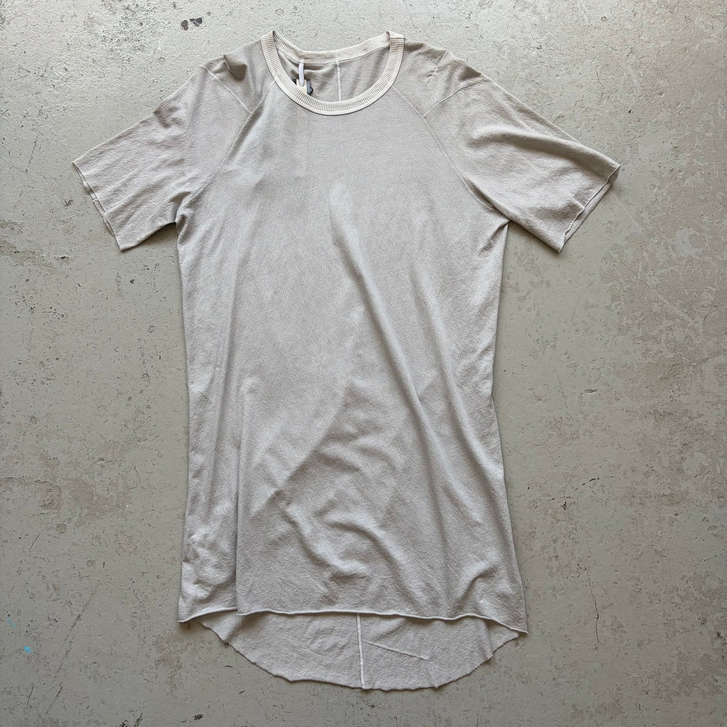 Boris Bidjan Saberi SS24 TS2 Natural Object Dyed Light Grey Short Sleeve Shirt (M)