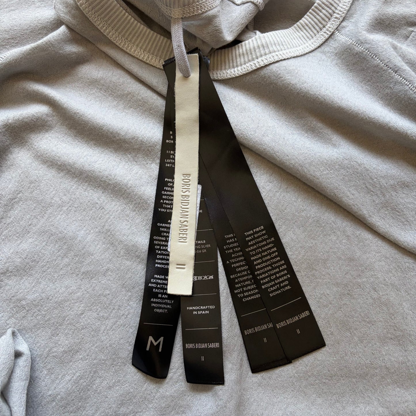 Boris Bidjan Saberi SS24 TS2 Natural Object Dyed Light Grey Short Sleeve Shirt (M)